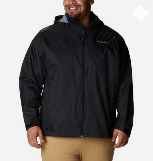 Men's Columbia Glennaker Lake Rain Jackets Black | Plus Size CA-K304A